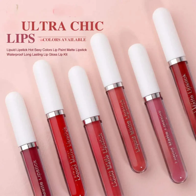 10Pcs Liquid Matte Matt Lipstick Set, Long Lasting Lipstick Waterproof Lip Gloss