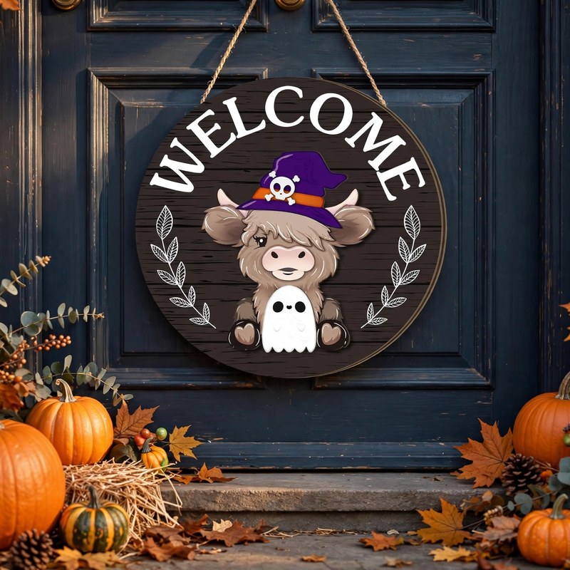 gejoy-highland-cow-welcome-sign-interchangeable-hats-seasonal-decor-1