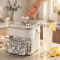 50-Cube Ice Cube Maker with Press Cap – Double Layer Ice Box for Refrigerator