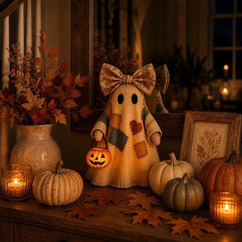 vintage-patchwork-ghost-decor-led-pumpkin-lantern-1