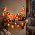 LED Maple Leaf Lantern Garland - Fall String Lights for Halloween & Thanksgiving