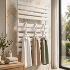 Towel Radiator Hanger Clips, Clear White Storage Hooks
