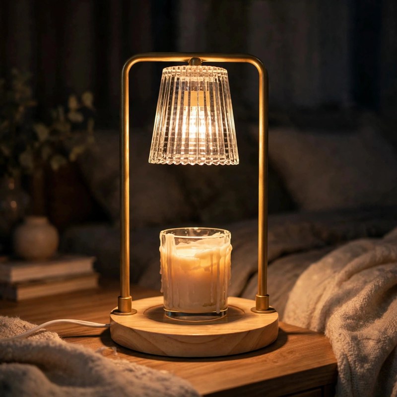 dimmable-electric-candle-warmer-lamp-with-wooden-base-1