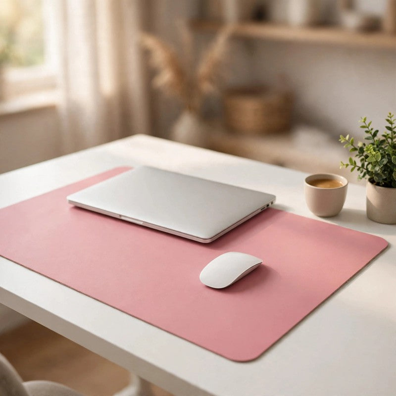 PU Leather Mouse Pad Desk Mat, Waterproof Non-slip Gaming & Office Keyboard Pad