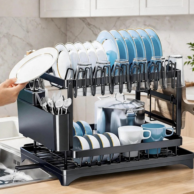 dish-drying-rack-with-utensil-holder-knife-slots-rustproof-1