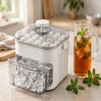 50-Cube Ice Cube Maker with Press Cap – Double Layer Ice Box for Refrigerator
