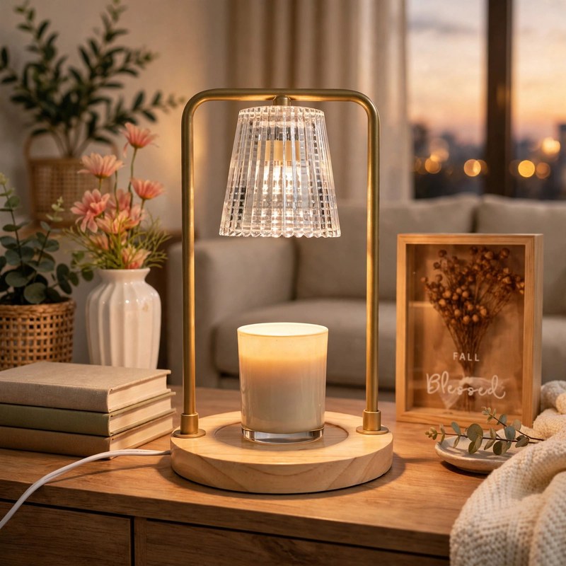 dimmable-electric-candle-warmer-lamp-with-wooden-base-2
