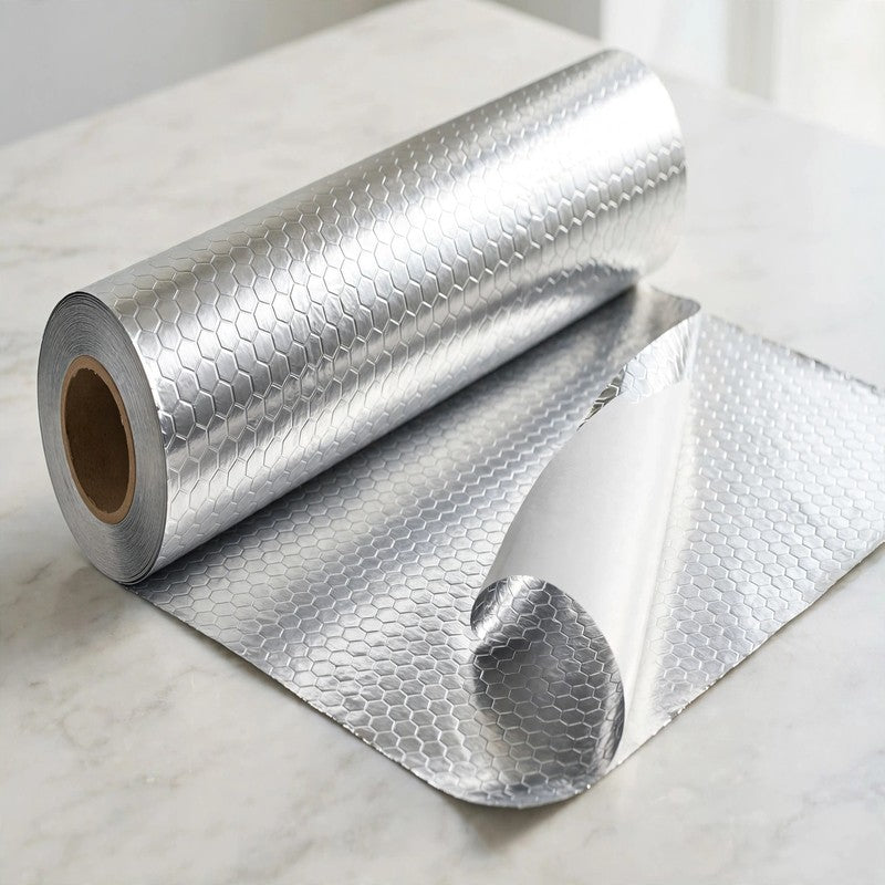 Self-Adhesive Aluminum Foil Backsplash Wallpaper - Oil-Proof Waterproof Peel & Stick