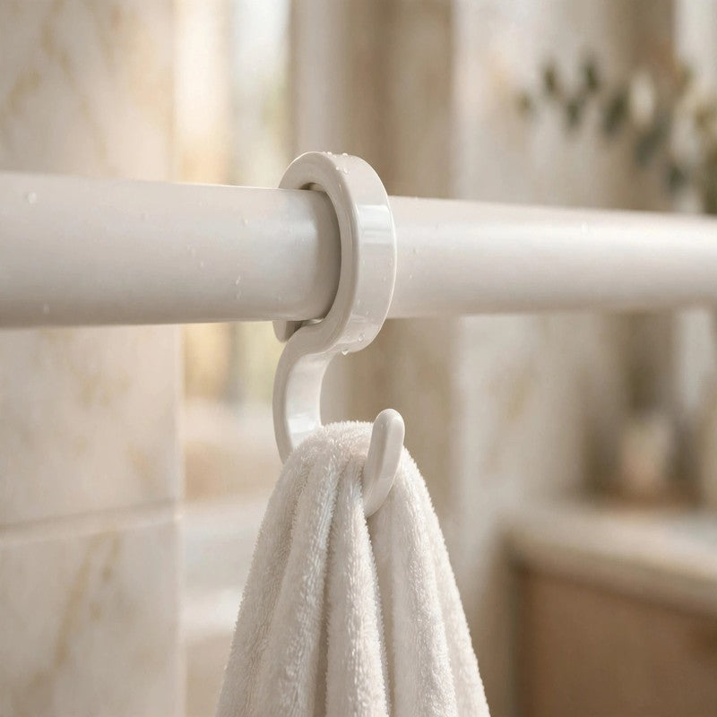 Towel Radiator Hanger Clips, Clear White Storage Hooks