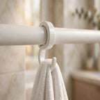 Towel Radiator Hanger Clips, Clear White Storage Hooks