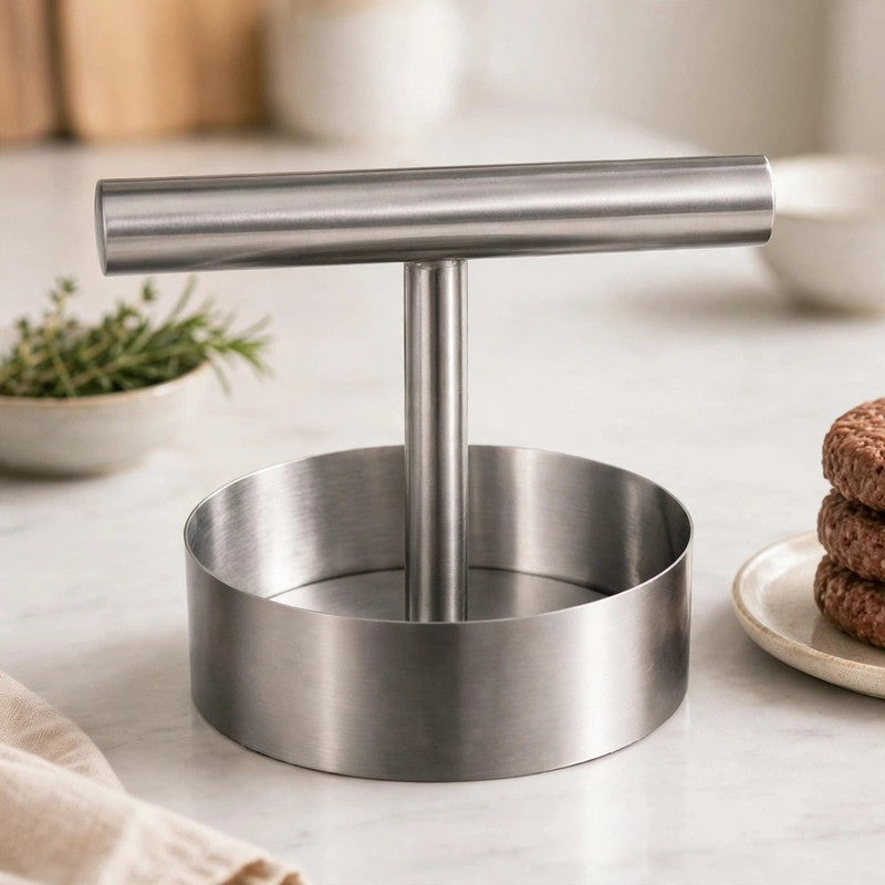Stainless Steel Burger Press - Nonstick Patty Maker Mold & Meat Smasher