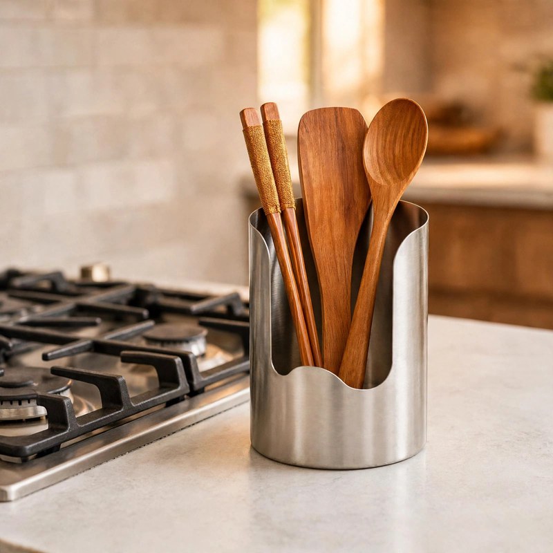 1-count-thickened-stainless-steel-utensil-organizer-rust-resistant-easy-to-clean-multi-purpose-storage-holder-for-kitchen-countertop-2