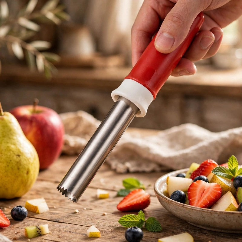 2-in-1 Stainless Steel Apple Corer & Peeler Tool - Multifunctional Kitchen Gadget