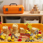 klever-kits-construction-sensory-bin-for-toddlers-sandbox-with-lid-glow-in-the-dark-stones-3