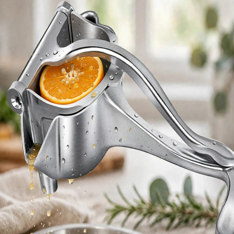 Manual Citrus Juicer - Heavy Duty Metal Alloy Fruit Squeezer for Lemon, Orange & Lime