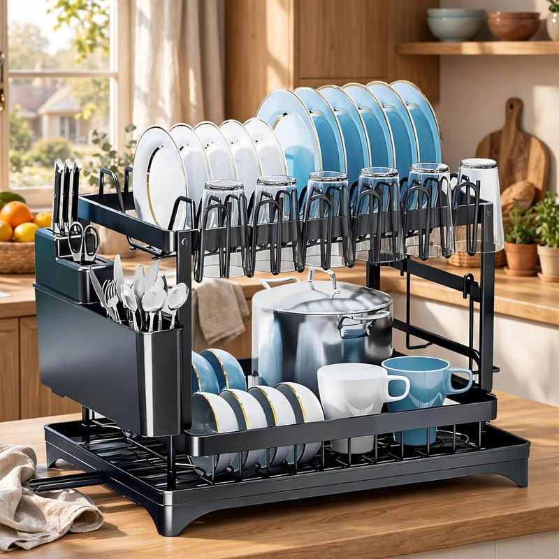 dish-drying-rack-with-utensil-holder-knife-slots-rustproof-3