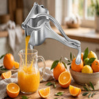 Manual Citrus Juicer - Heavy Duty Metal Alloy Fruit Squeezer for Lemon, Orange & Lime