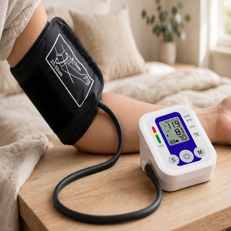 Digital Arm Blood Pressure Monitor - BP Cuff with Heart Rate & Pulse Meter