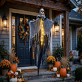 Halloween Glowing Skull Skeleton Gauze Ghost - Hanging Outdoor Garden Decor