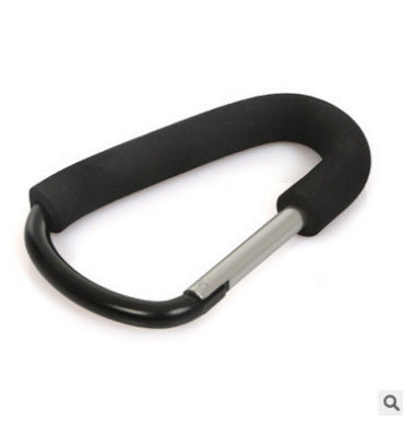 360 Degree Rotation High Quality Nylon Velcro Baby Carriage Hook Aluminum Carabiner Baby Carriage Accessories