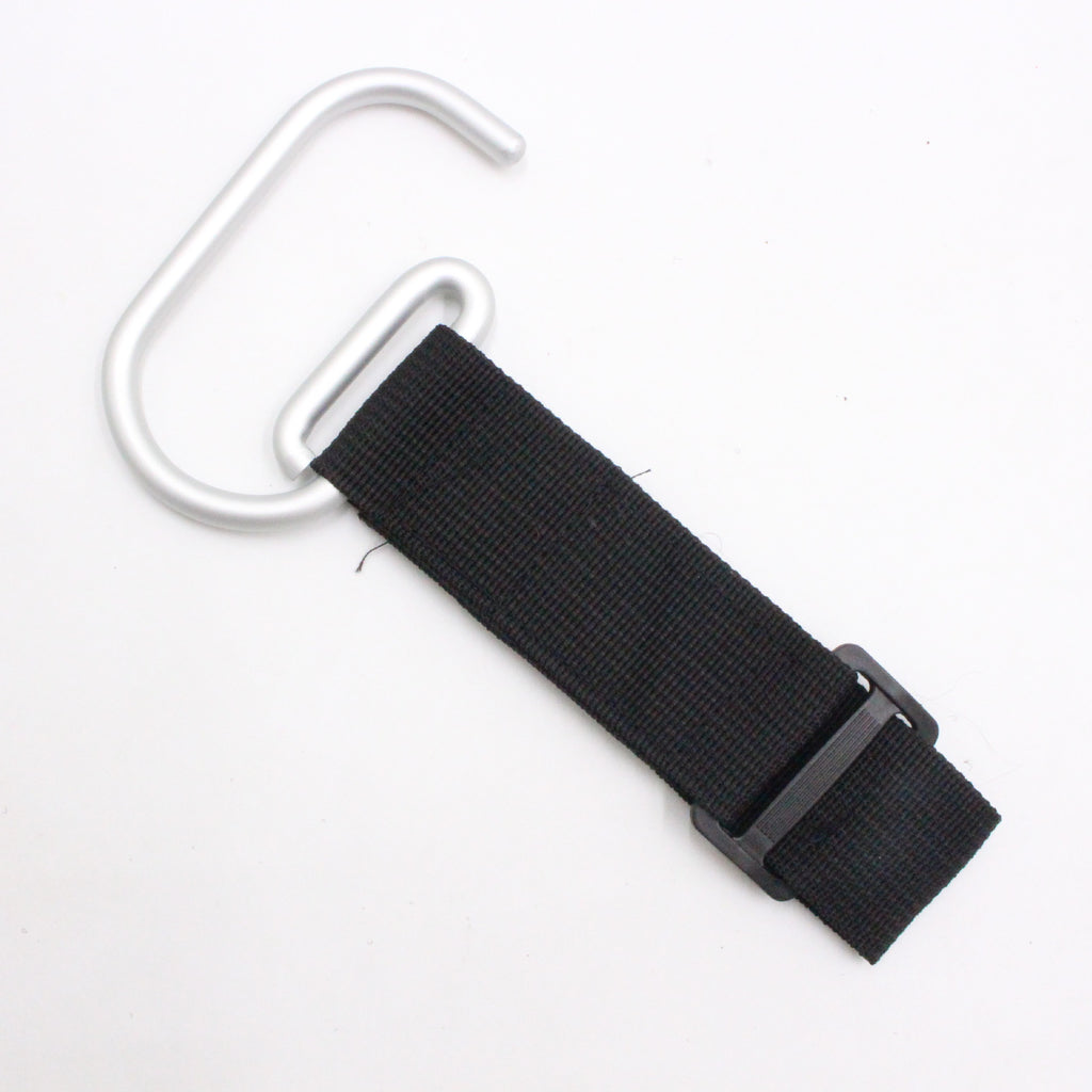 360 Degree Rotation High Quality Nylon Velcro Baby Carriage Hook Aluminum Carabiner Baby Carriage Accessories