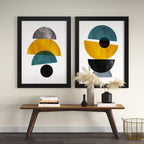 Modern Mid Century by Pop Monica - 2 Piece Graphic Art Set on Canvas