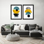 Modern Mid Century by Pop Monica - 2 Piece Graphic Art Set on Canvas