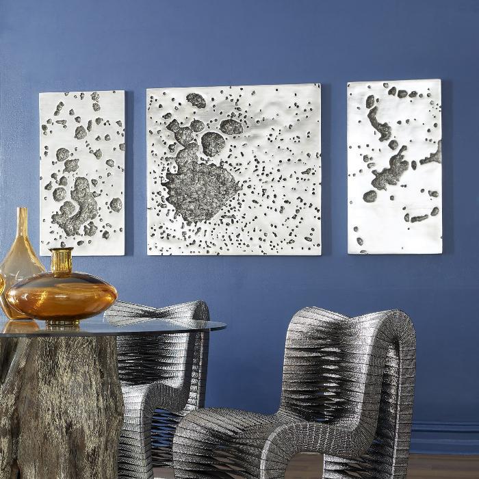 Splotch Dense Silver Wall Art