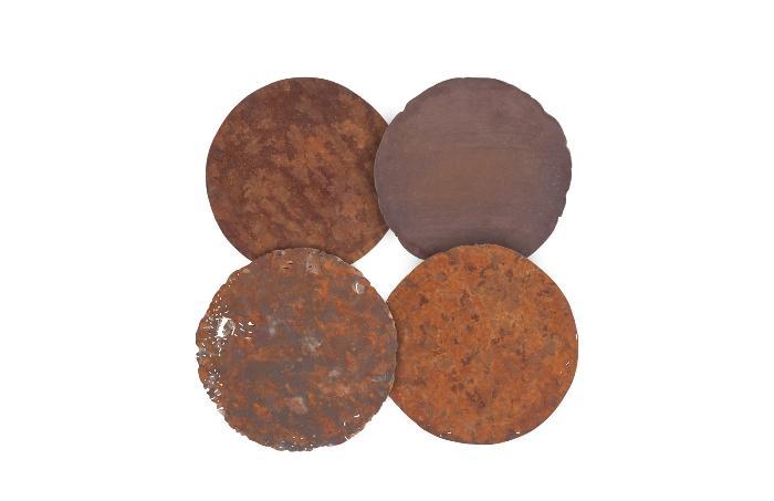 Cast Oil Drum Wall Discs (Set Of 4)