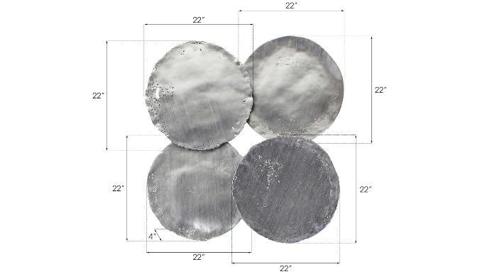 Cast Oil Drum Wall Discs (Set Of 4)