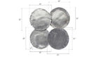 Cast Oil Drum Wall Discs (Set Of 4)