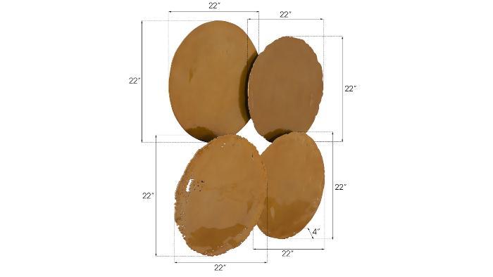 Cast Oil Drum Wall Discs (Set Of 4)