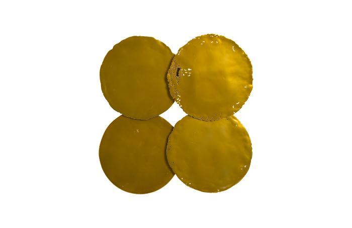 Cast Oil Drum Wall Discs (Set Of 4)
